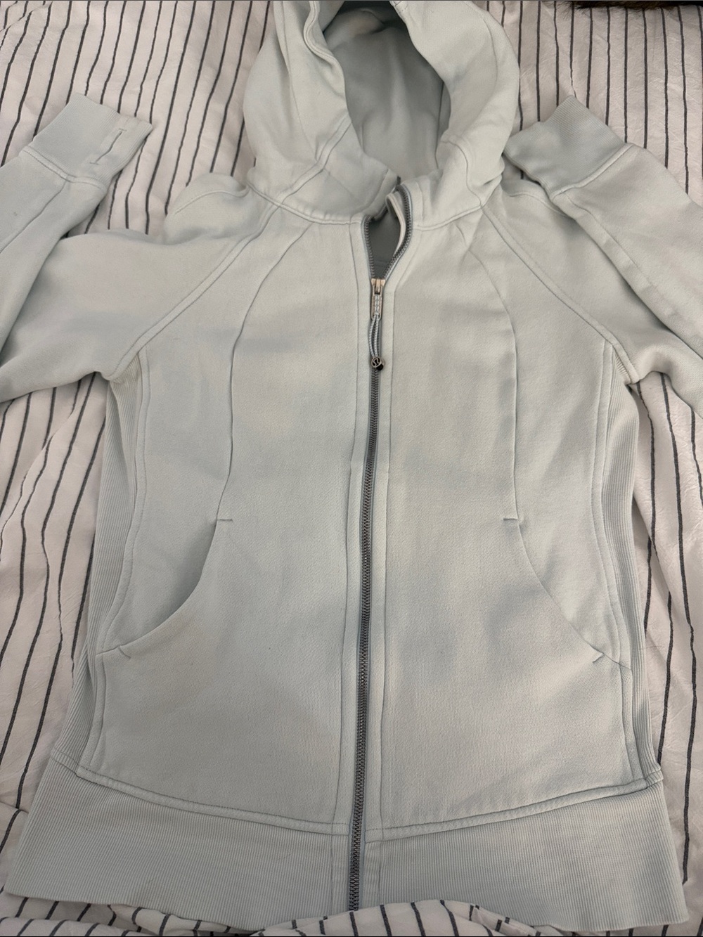 lululemon athletica Light Blue Zip Hoodie Jacket